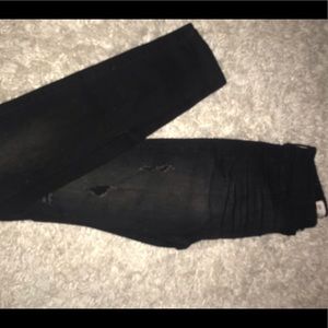 Ripped black hollister skinny jeans